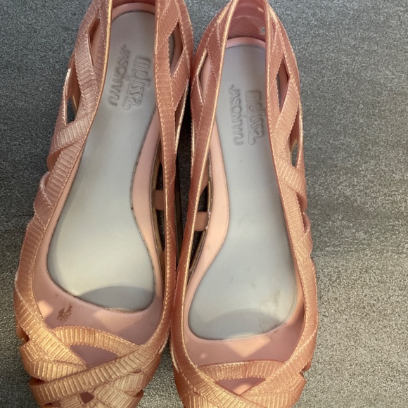 New without tags Melisa x JasonWu pink sparkly ballet flats - Picture 3 of 3